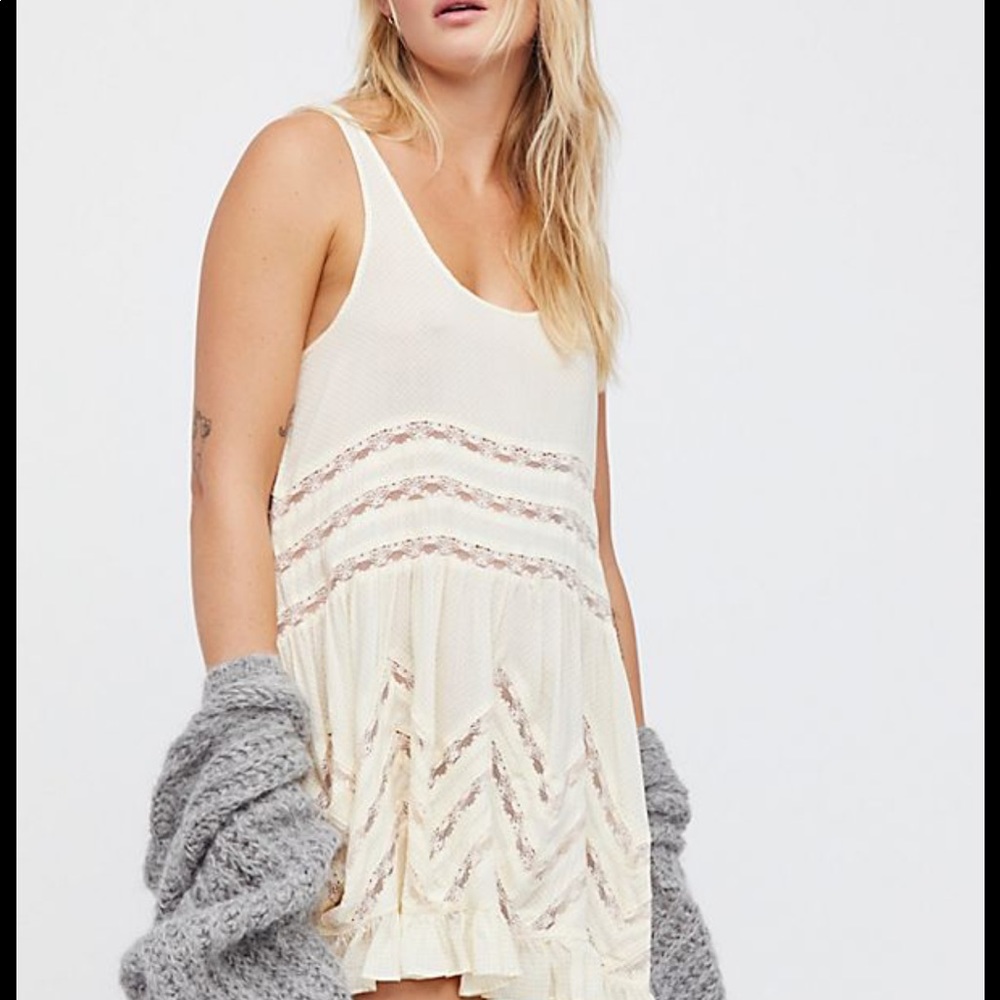 Free People Trapeze Dress Cream